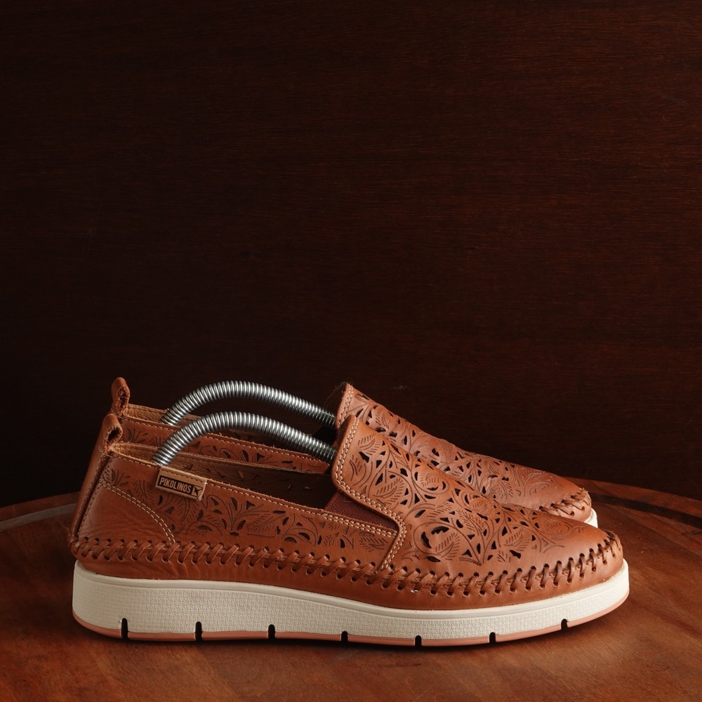 Pikolinos Loafers Womens SZ EU 38 US 7.5-8 Brown Tenerife Slip On Comfort Shoes